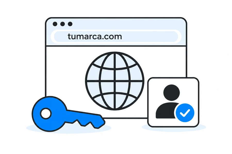 Un dominio, una llave y la ficha de su titular.